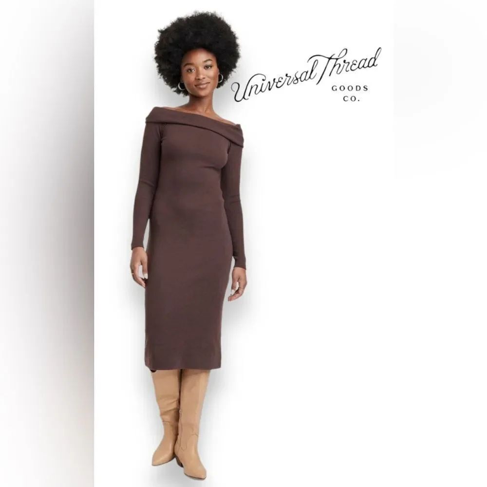 Women's Long Sleeve Midi Bodycon Dress - Universal Thread